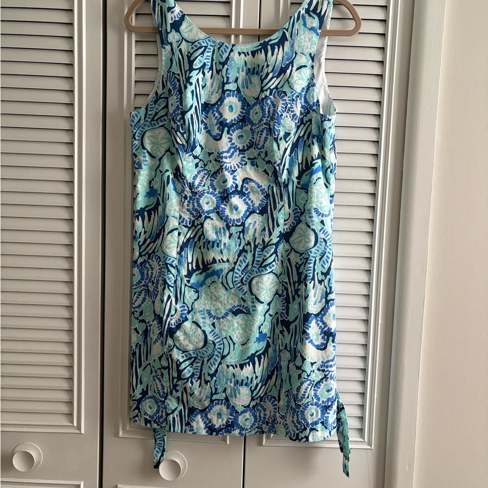 Lilly Pulitzer Blue & Aqua Floral Shift Dress